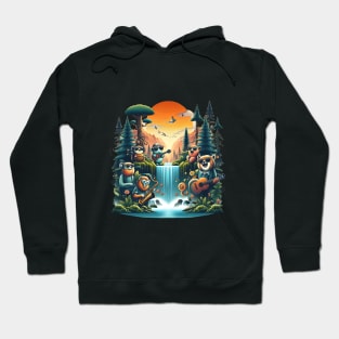 Jungle Safari | Cute Animals Playing Instruments in Jungle Hoodie